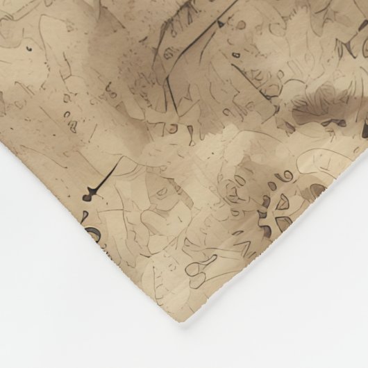 Grunge rustieke Steampunk klok (11) Fleece Deken (Hoek)