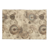 Grunge rustieke Steampunk klok (11) Kussensloop (Achterkant-Links)