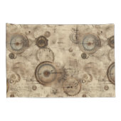 Grunge rustieke Steampunk klok (11) Kussensloop (Achterkant-Rechts)