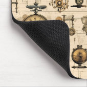 Grunge rustieke Steampunk klok (13) Muismat (Hoek)