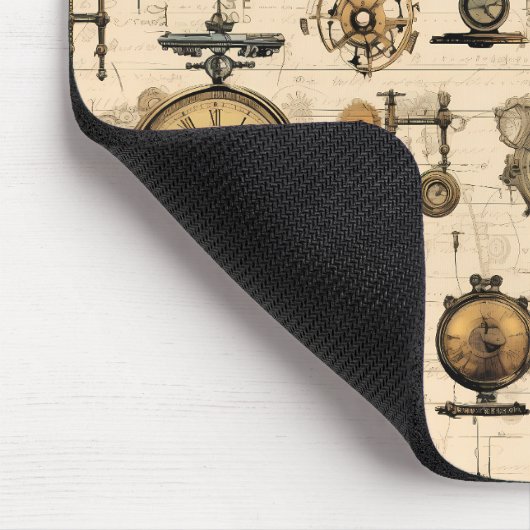 Grunge rustieke Steampunk klok (13) Muismat (Hoek)