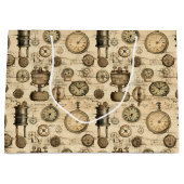 Grunge rustieke Steampunk klok (14) Groot Cadeauzakje (Voorkant)
