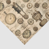 Grunge rustieke Steampunk klok (14) Tissuepapier (Detail)