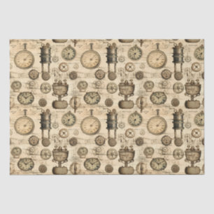Grunge rustieke Steampunk klok (14) Tissuepapier
