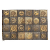 Grunge rustieke Steampunk klok (15) Kussensloop (Voorkant-Rechts)