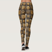 Grunge rustieke Steampunk klok (15) Leggings (Achterkant)