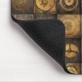 Grunge rustieke Steampunk klok (15) Muismat (Hoek)