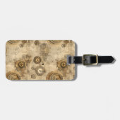 Grunge Rustieke Steampunk Klok (2) Bagagelabel (Voorkant horizontaal)
