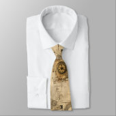 Grunge Rustieke Steampunk Klok (2) Stropdas (Gebonden)