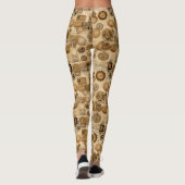 Grunge rustieke Steampunk klok (4) Leggings (Achterkant)