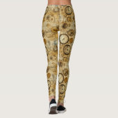Grunge Rustieke Steampunk Klok (5) Leggings (Achterkant)