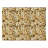 Grunge Rustieke Steampunk Klok (5) Tafelkleed (Voorkant (Horizontaal))