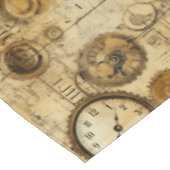 Grunge Rustieke Steampunk Klok (5) Tafelkleed (Gekanteld)