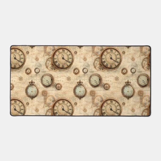 Grunge rustieke Steampunk klok (6) Bureaumat (Voorkant)