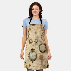 Grunge rustieke Steampunk klok (6) Schort