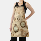 Grunge rustieke Steampunk klok (6) Schort (Insitu)