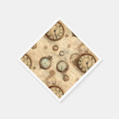 Grunge rustieke Steampunk klok (6) Servet (Hoek)