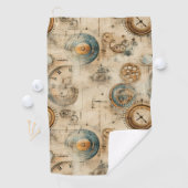 Grunge Rustieke Steampunk Klok (7) Golfhanddoek (Insitu)