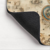 Grunge Rustieke Steampunk Klok (7) Muismat (Hoek)