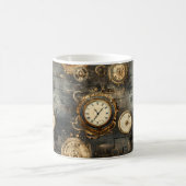 Grunge rustieke Steampunk klok (8) Koffiemok (Center)