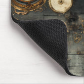 Grunge rustieke Steampunk klok (8) Muismat (Hoek)