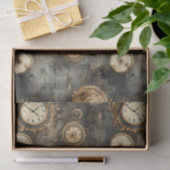 Grunge rustieke Steampunk klok (8) Tissuepapier (Geschenk)