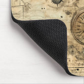 Grunge Rustieke Steampunk Klok (9) Muismat (Hoek)