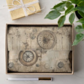 Grunge Rustieke Steampunk Klok (9) Tissuepapier (Geschenk)