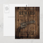 Grunge rustieke western Billy het kind beloning pi Briefkaart (Voorkant / Achterkant)