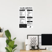 Grunge Salonmenu Poster (Thuiskantoor)
