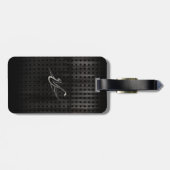 Grunge Saxofoon Bagagelabel (Achterkant horizontaal)