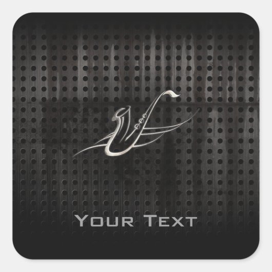 Grunge Saxofoon Vierkante Sticker (Voorkant)