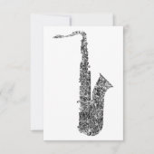 grunge saxophone kaart (Voorkant)