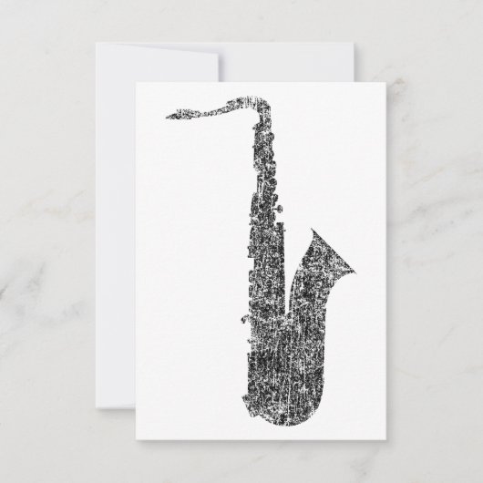 grunge saxophone kaart (Voorkant)