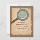 Grunge Scavenger Hunt Birthday Party Invitations Kaart (Voorkant)