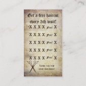 grunge schaar haarstylist haarstylist klantenkaartje (Achterkant)