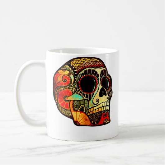 Grunge Schedel Koffiemok (Links)