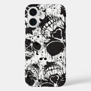 grunge schedels iPhone 16 hoesje