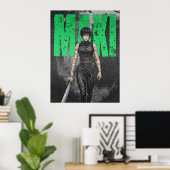 Grunge-schets Anime Karakter Illustratie Poster (Thuiskantoor)