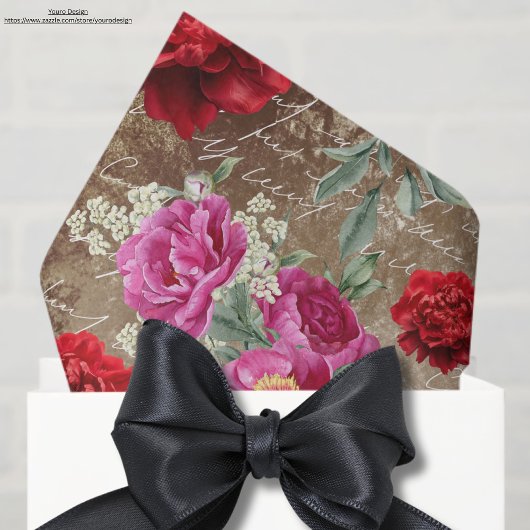 Grunge schors hout Rustiek kunstwerk Pioenendecoup Tissuepapier