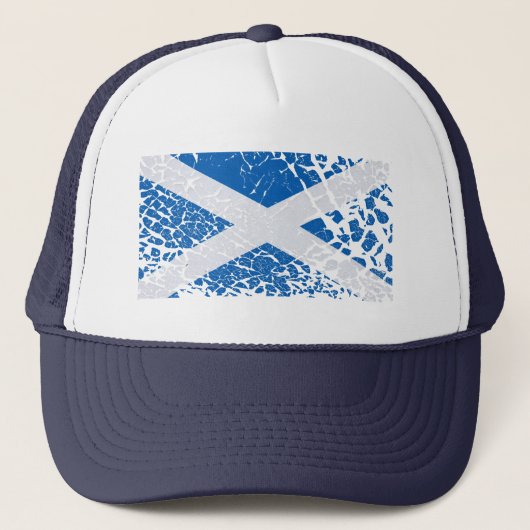 Grunge Scottish Flag Trucker Pet (Voorkant)