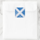 Grunge Scottish Flag Vierkante Sticker (Tas)