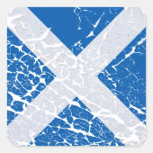 Grunge Scottish Flag Vierkante Sticker (Voorkant)