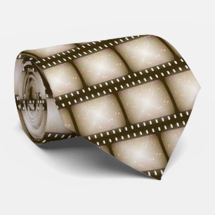 Grunge Scratched 35 mm Movie Reel Stropdas