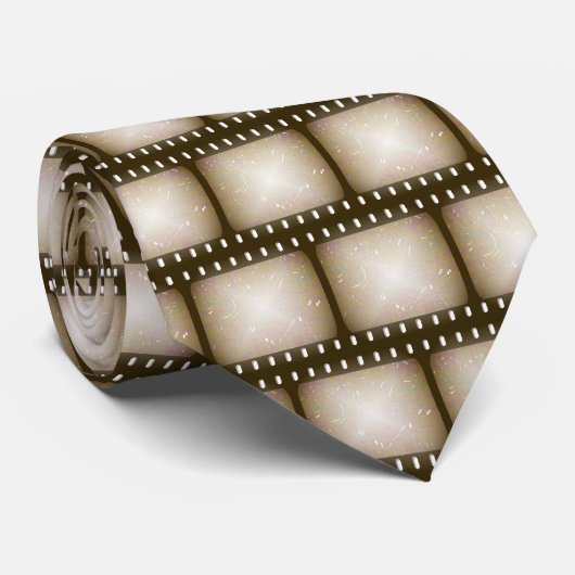 Grunge Scratched 35 mm Movie Reel Stropdas (Opgerold)