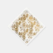  Grunge Script Gold Damask Pattern Servet (Hoek)