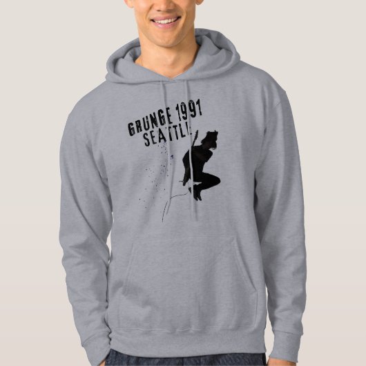 Grunge Seattle 1991 Muziek Scene Love Seattle Vint Hoodie (Voorkant)