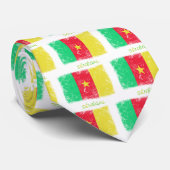 Grunge Senegal Flag Stropdas (Opgerold)