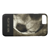 Grunge Sepia Voetbal | Cool Gifts Case-Mate iPhone Case (Achterkant (Horizontaal))