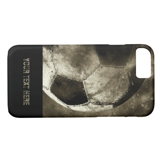 Grunge Sepia Voetbal | Cool Gifts Case-Mate iPhone Case (Achterkant (Horizontaal))